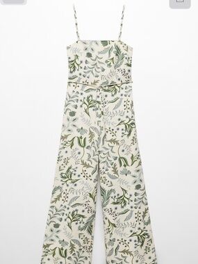 Mango Print Jumpsuit - with Bow